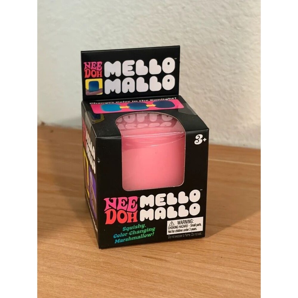 Brand New Schylling NeeDoh Mello Mallo Squishy Fidget Toy (Pink/Color Changing)